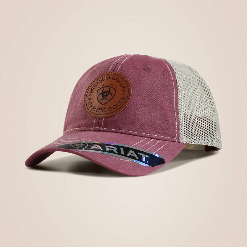 Ariat Round Logo Patch Cap Rose Femme | FYW-32712839