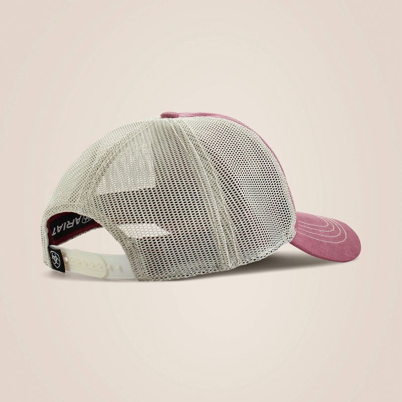 Ariat Round Logo Patch Cap Rose Femme | FYW-32712839