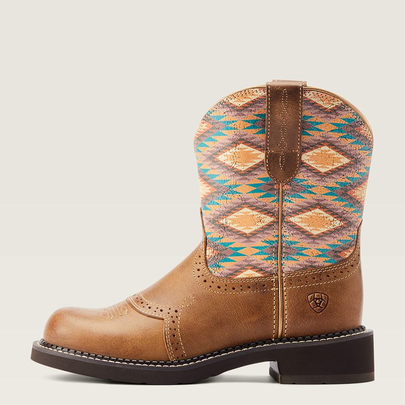 Ariat Fatbaby Heritage Farrah Western Boot Coastal Tan/ Blanket Print Femme | UOV-53117630