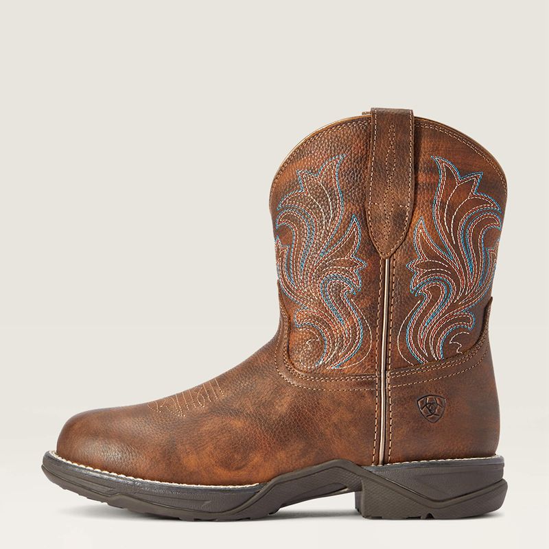 Ariat Anthem Round Toe Shortie Western Boot Cuivre Femme | MPH-62830901