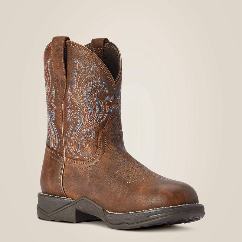 Ariat Anthem Round Toe Shortie Western Boot Cuivre Femme | MPH-62830901