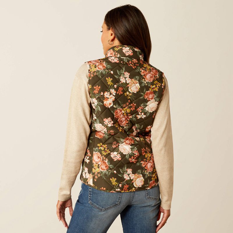 Ariat Woodside Vest Rosegarden Print Femme | VEO-79706061