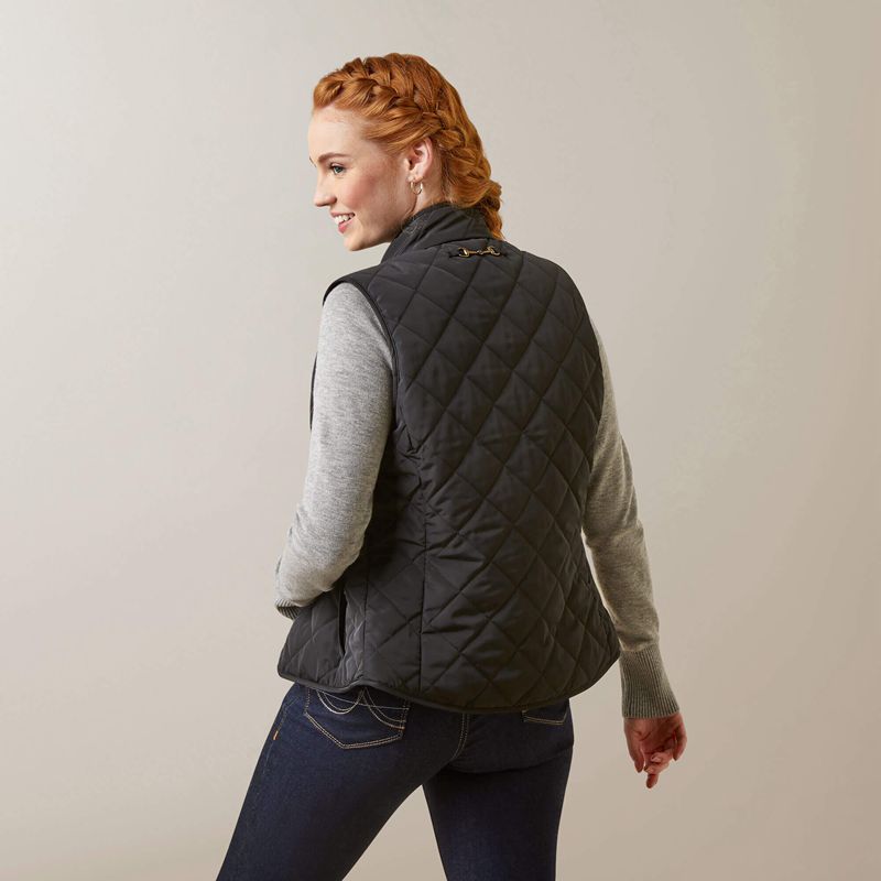 Ariat Woodside Vest Noir Femme | EQH-05816542