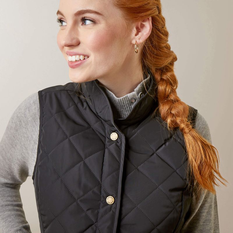 Ariat Woodside Vest Noir Femme | EQH-05816542