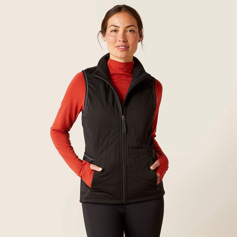 Ariat Venture Full Zip Vest Noir Femme | PII-32732181