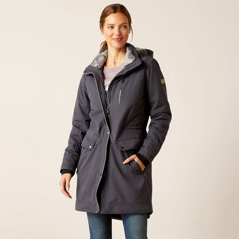 Ariat Tempest Waterproof Insulated Parka Ebony Femme | PLC-77378875