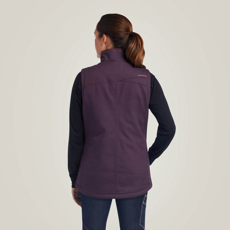 Ariat Rebar Duracanvas Insulated Vest Plum Perfect Femme | NJP-98279281