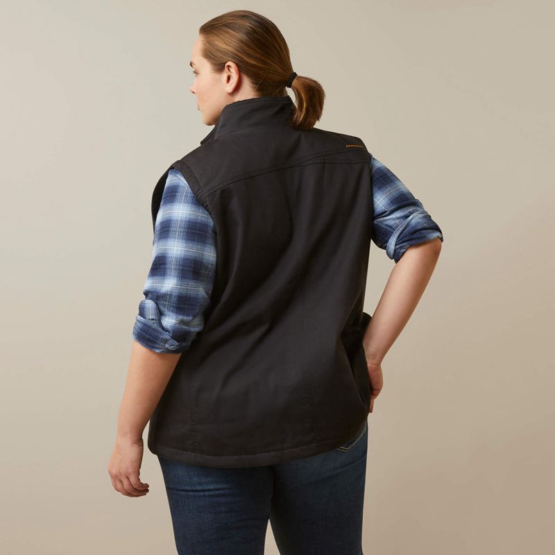 Ariat Rebar Duracanvas Insulated Vest Noir Femme | ERH-02726337