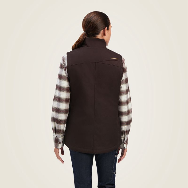 Ariat Rebar Duracanvas Insulated Vest Mole Femme | EPX-44144893