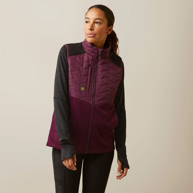 Ariat Rebar Cloud 9 Insulated Vest Violette Femme | YDY-70270093