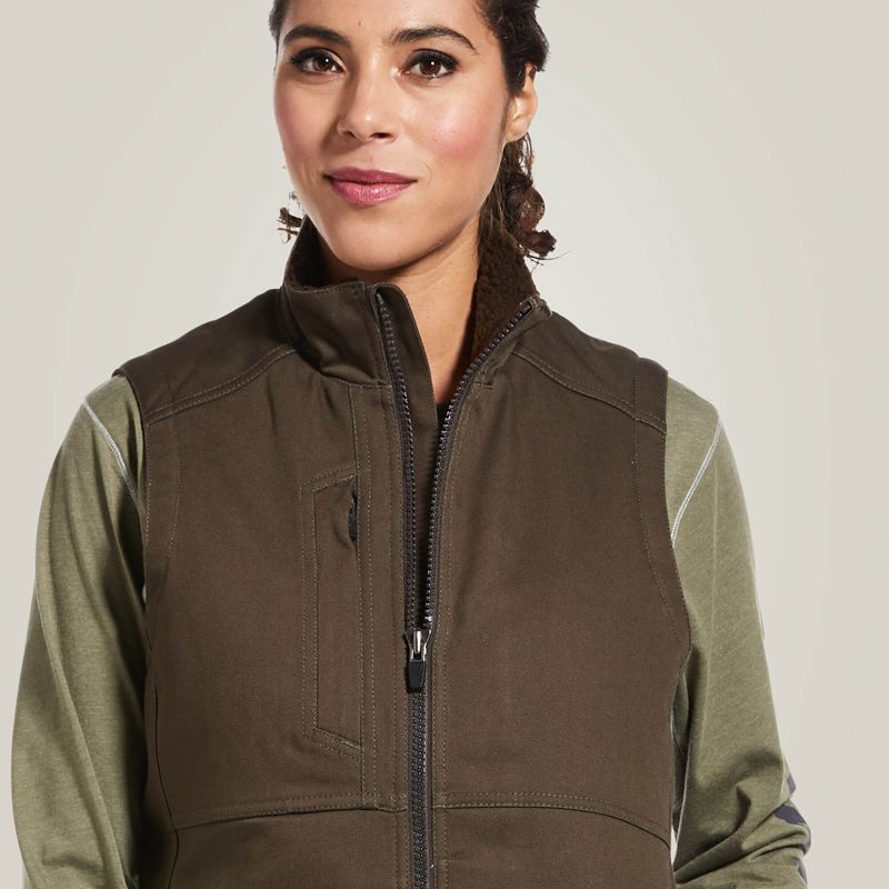 Ariat Rebar Duracanvas Insulated Vest Wren Femme | JZV-05066974