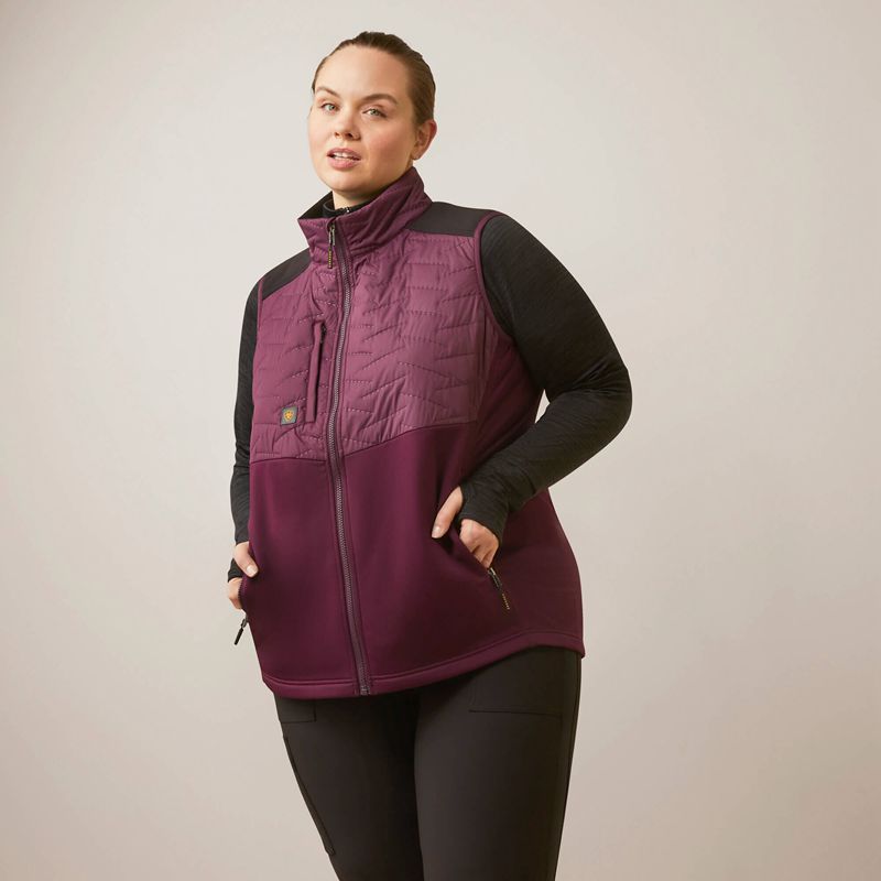 Ariat Rebar Cloud 9 Insulated Vest Violette Femme | YDY-70270093