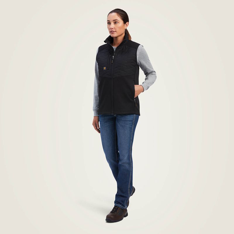 Ariat Rebar Cloud 9 Insulated Vest Noir Femme | NLY-79359769