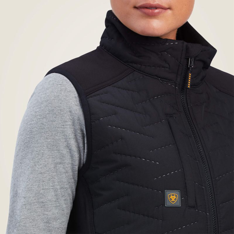 Ariat Rebar Cloud 9 Insulated Vest Noir Femme | NLY-79359769