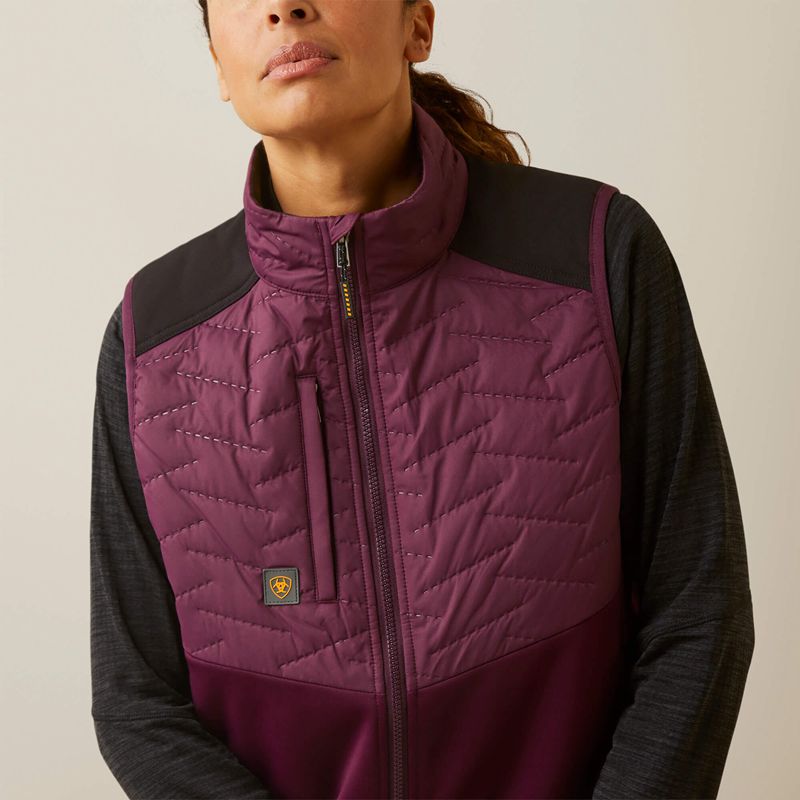 Ariat Rebar Cloud 9 Insulated Vest Violette Femme | YDY-70270093