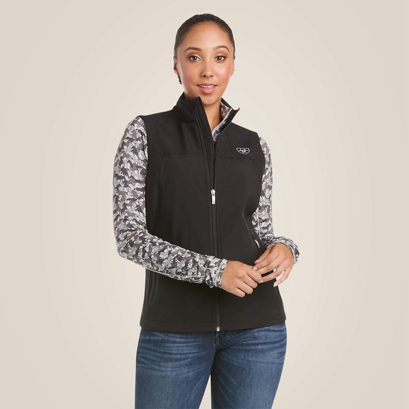 Ariat New Team Softshell Vest Noir Femme | XFP-16976342