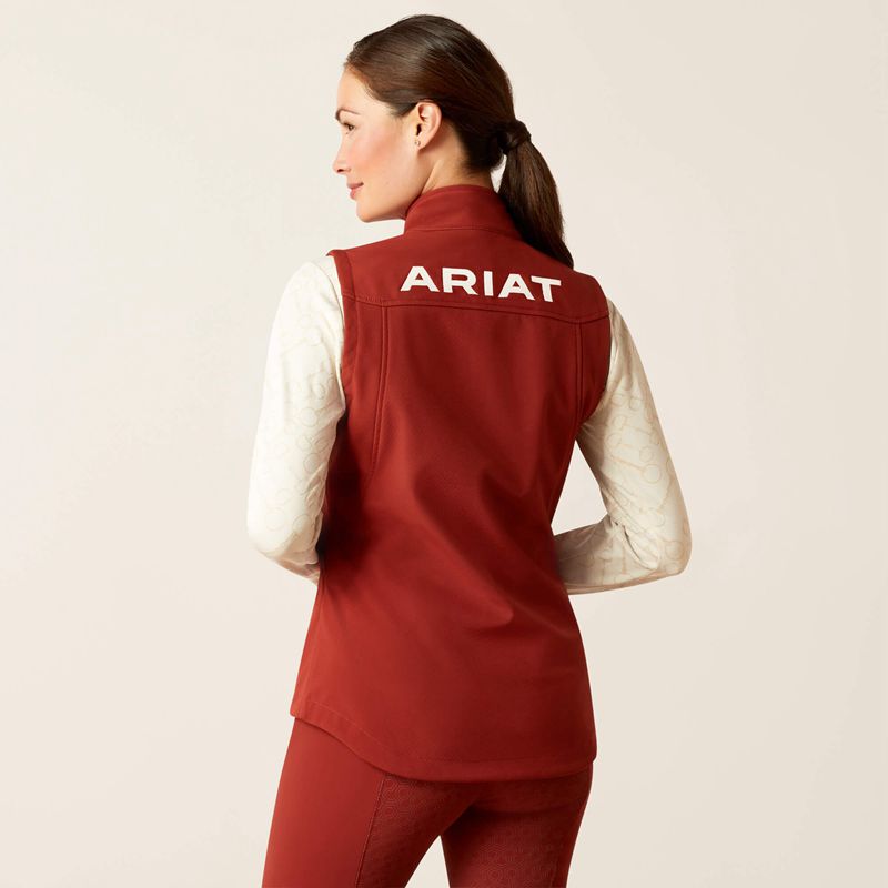 Ariat New Team Softshell Vest Fired Brick Femme | LRJ-10405134