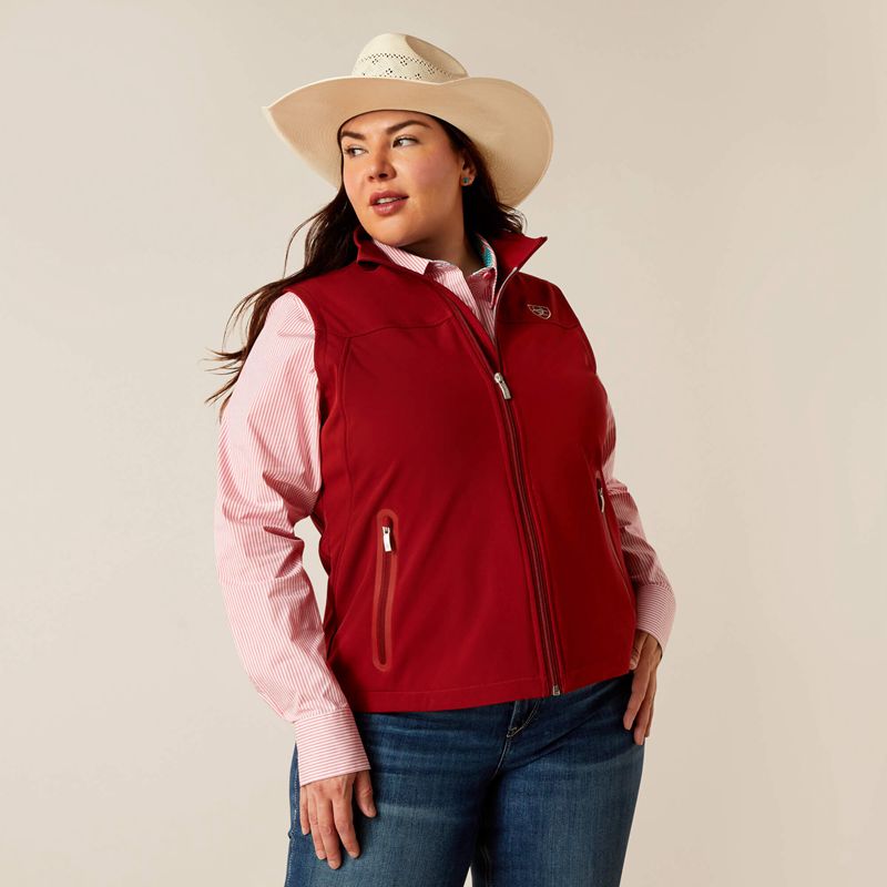 Ariat New Team Softshell Vest Sun-Dried Tomato Femme | OUZ-70055341