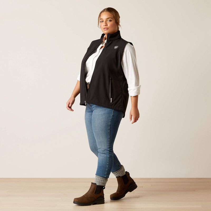 Ariat New Team Softshell Vest Noir Femme | XFP-16976342