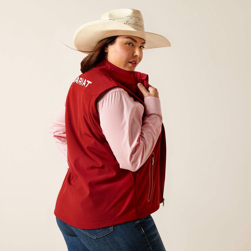 Ariat New Team Softshell Vest Sun-Dried Tomato Femme | OUZ-70055341