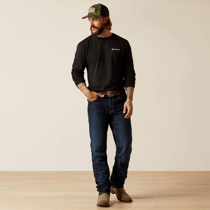 Ariat Lotf Camo Shield T-Shirt Noir Homme | YHU-80587704