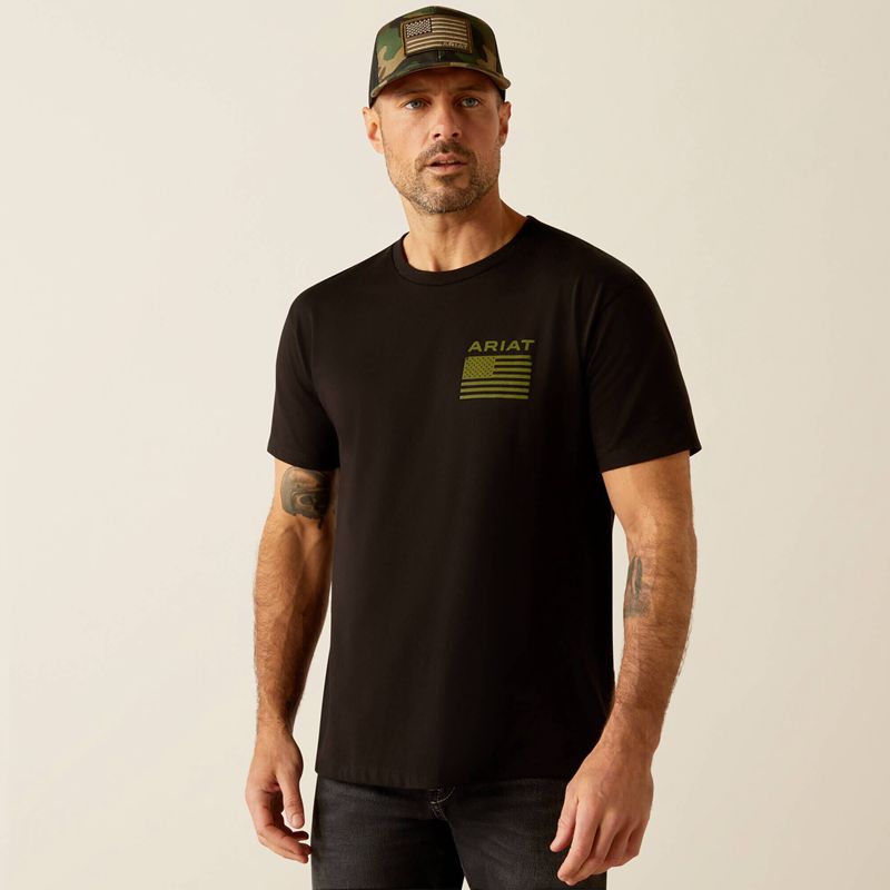 Ariat Freedom T-Shirt Noir Homme | COV-43296248