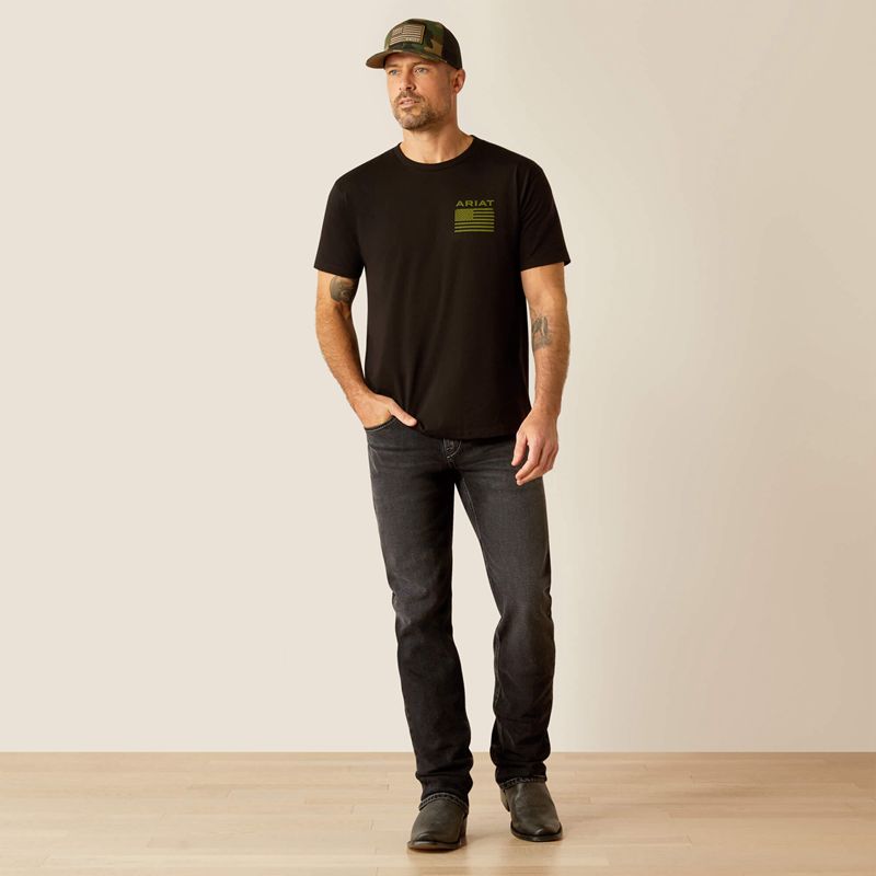 Ariat Freedom T-Shirt Noir Homme | COV-43296248