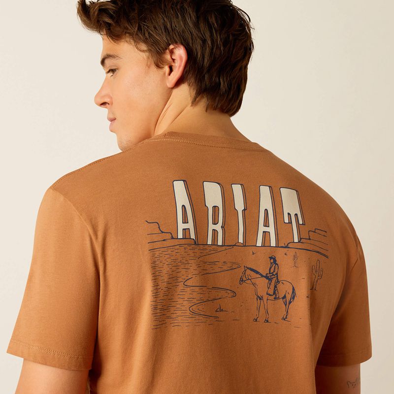 Ariat Horizon Oasis T-Shirt Chipmunk Homme | RZE-20092394