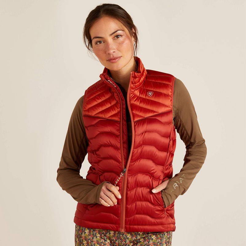 Ariat Ideal Down Vest Rouge Femme | ZPF-41738561