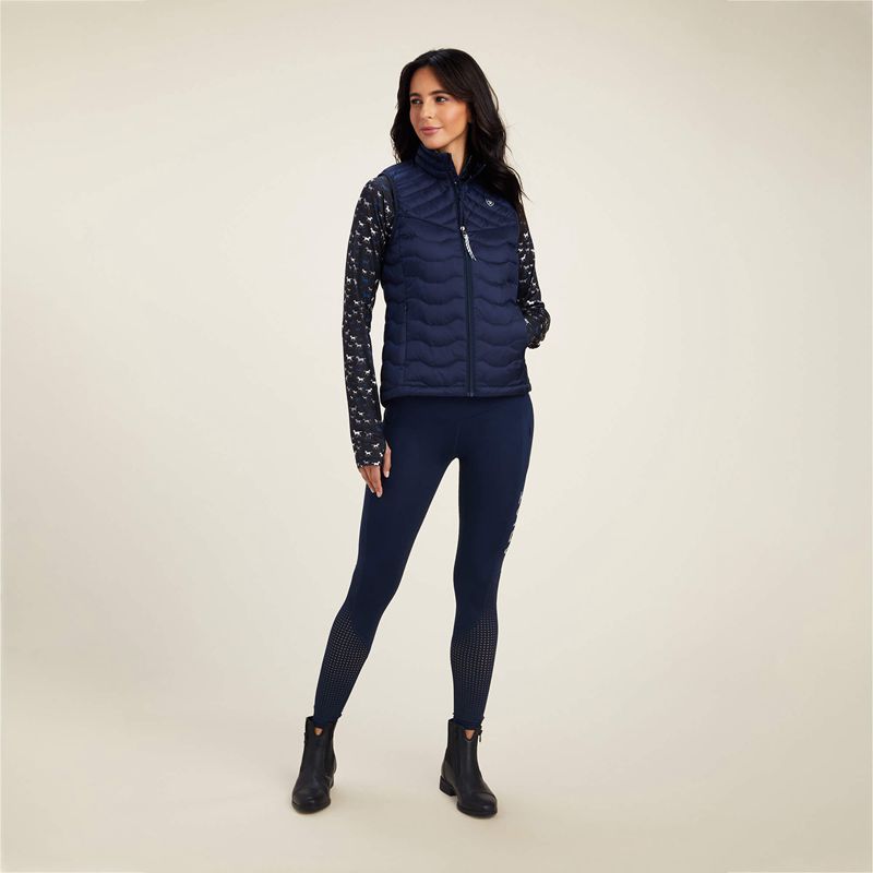 Ariat Ideal Down Vest Bleu Marine Femme | GPE-67602711