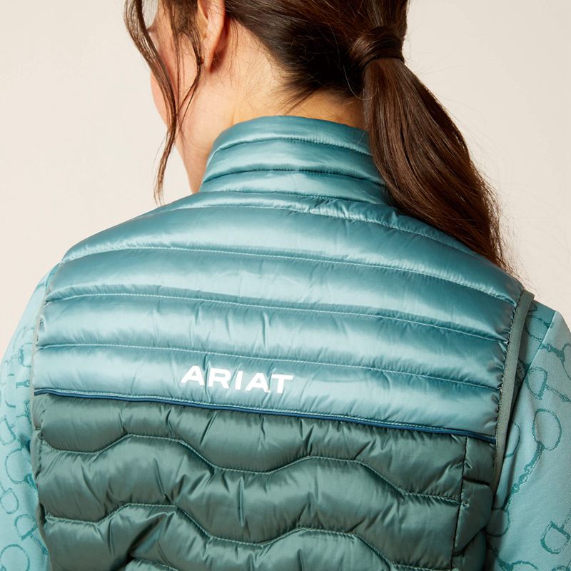 Ariat Ideal Down Vest Iridescent Arctic/Silver Pine Femme | ZFS-57176746