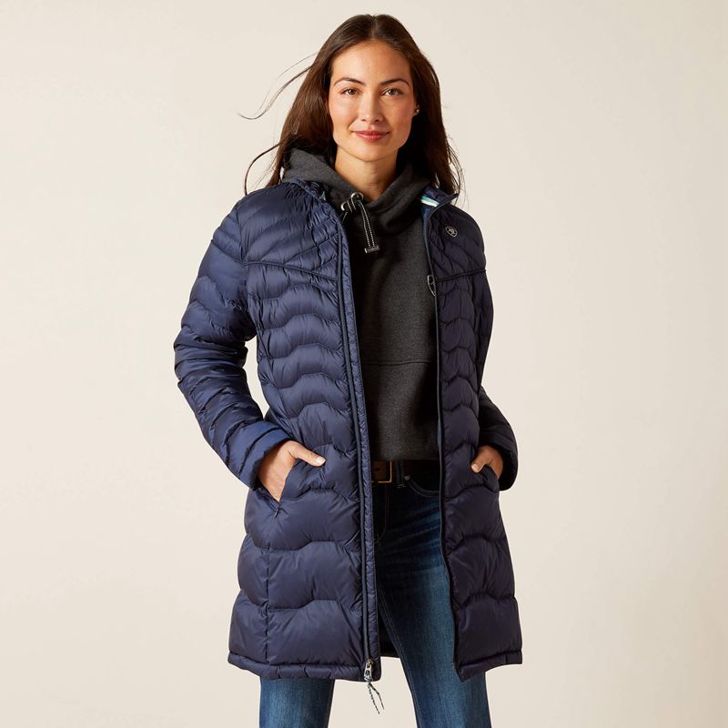 Ariat Ideal Down Coat Bleu Marine Femme | HKK-48396549