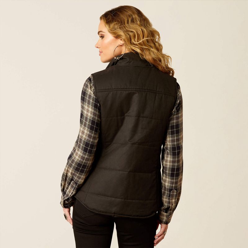 Ariat Grizzly Quilted Vest Noir Femme | QZH-39937256