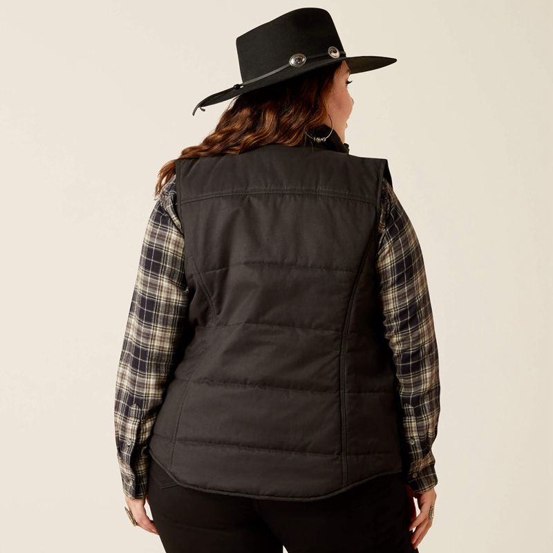 Ariat Grizzly Quilted Vest Noir Femme | QZH-39937256