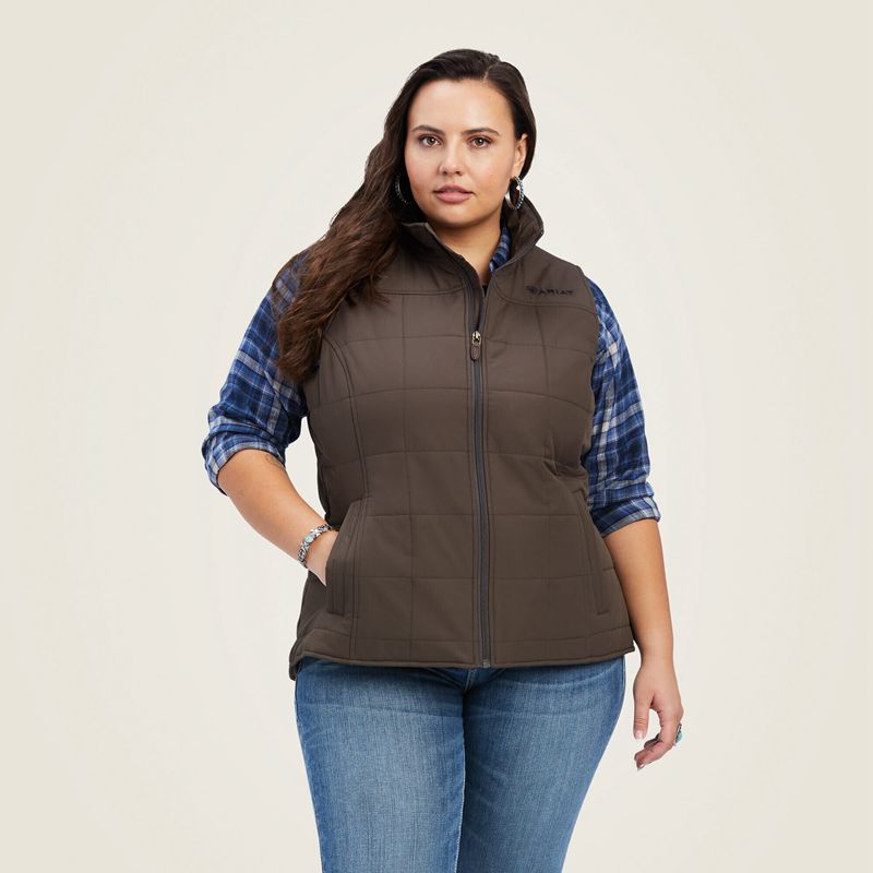 Ariat Crius Insulated Vest Banyan Bark Femme | DYW-75483327