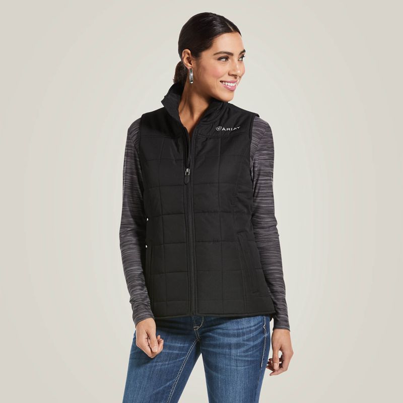 Ariat Crius Insulated Vest Noir Femme | AQM-83571859