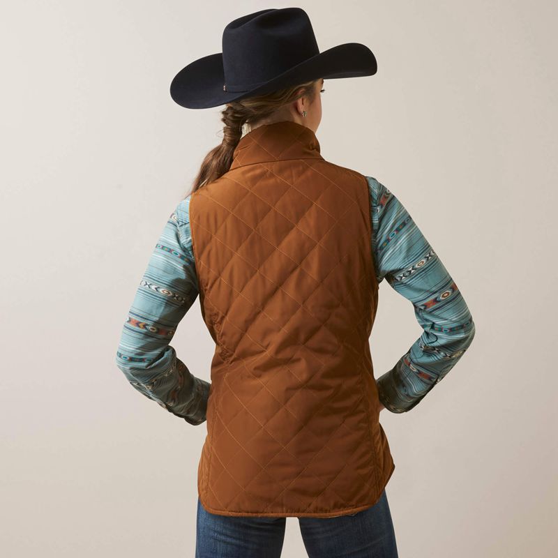 Ariat Dilon Chimayo Vest Chestnut Horse Femme | KUV-69762925