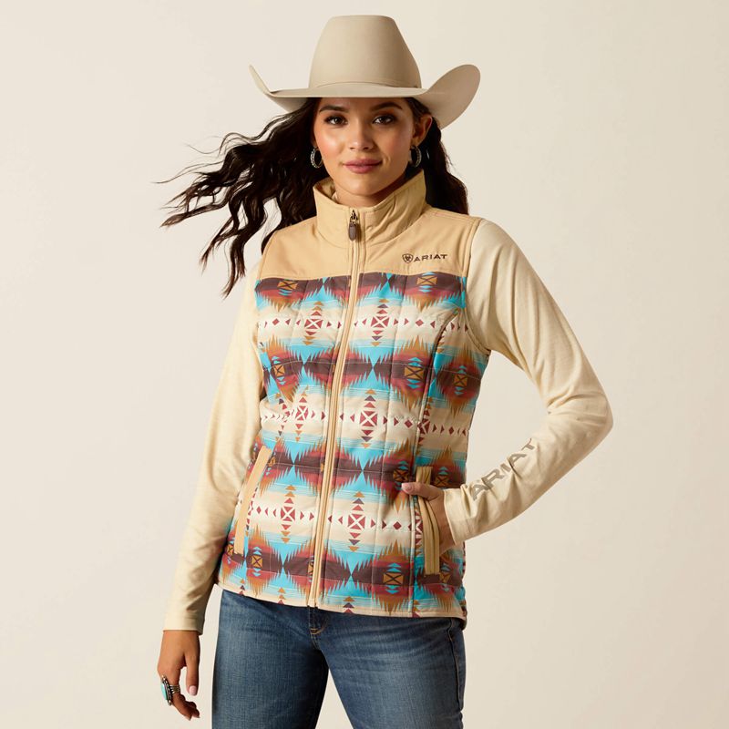 Ariat Crius Insulated Vest Serrano Southwest Print Femme | BVH-50994044