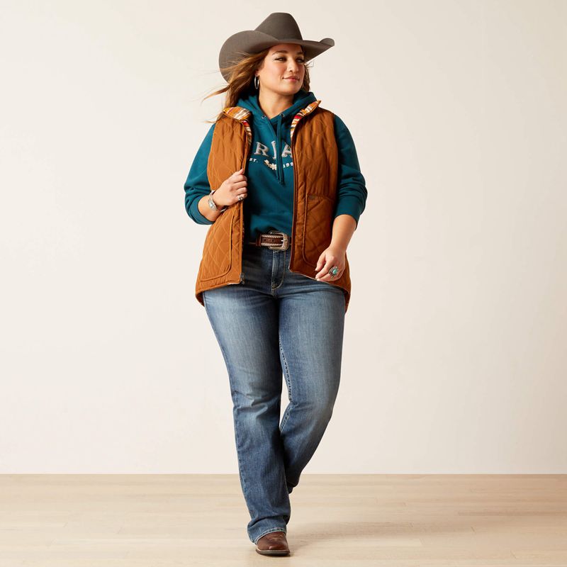 Ariat Dilon Chimayo Vest Chestnut Horse Femme | KUV-69762925