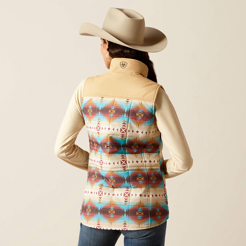 Ariat Crius Insulated Vest Serrano Southwest Print Femme | BVH-50994044