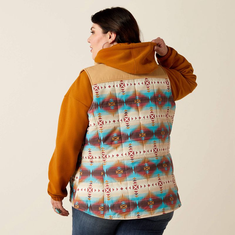 Ariat Crius Insulated Vest Serrano Southwest Print Femme | BVH-50994044