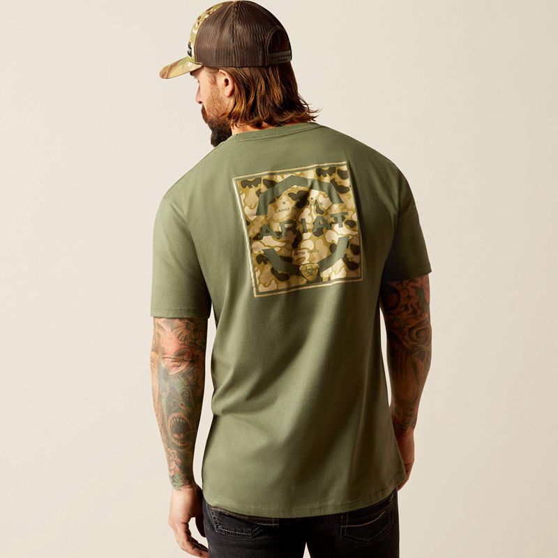 Ariat Duck T-Shirt Vert Homme | MFC-51582957