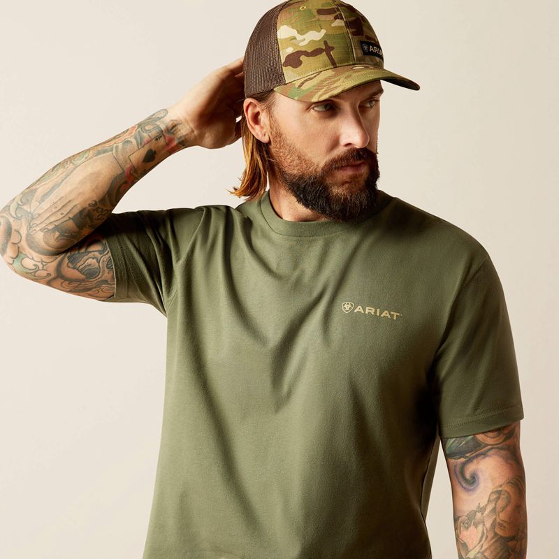 Ariat Duck T-Shirt Vert Homme | MFC-51582957