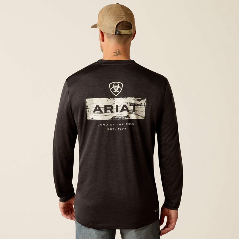 Ariat Charger Stacks T-Shirt Noir Homme | CHK-78964901