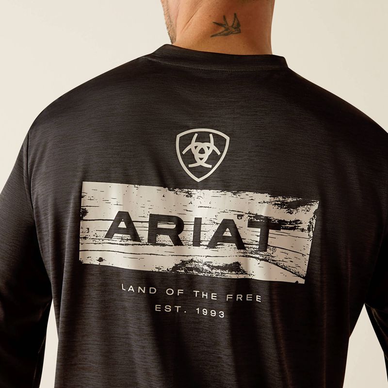 Ariat Charger Stacks T-Shirt Noir Homme | CHK-78964901