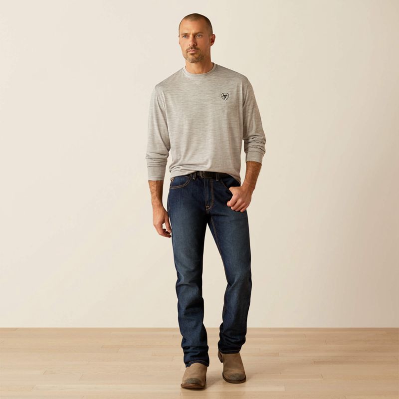 Ariat Charger Muddy Shield T-Shirt Grise Clair Homme | QZK-78376102