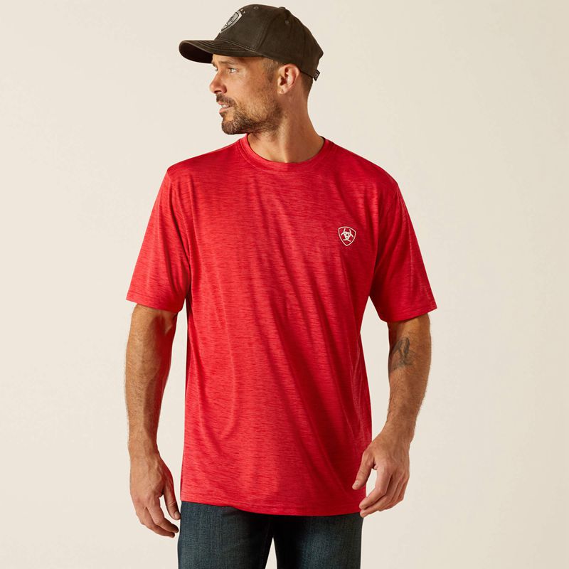 Ariat Charger Crestline T-Shirt Chili Pepper Homme | NKE-23290634