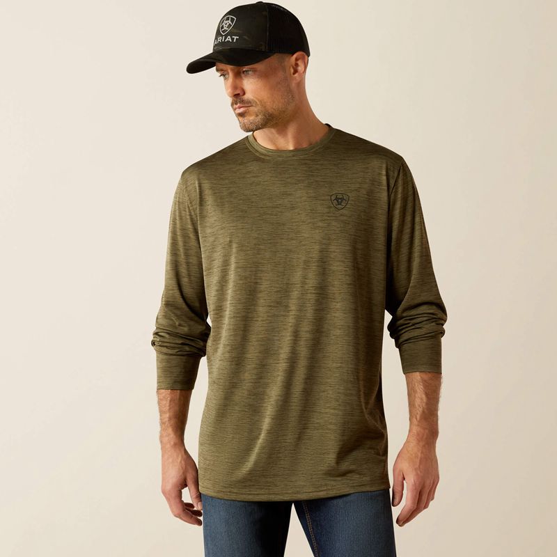 Ariat Charger Camo Slice T-Shirt Vert Olive Homme | SLH-80358028