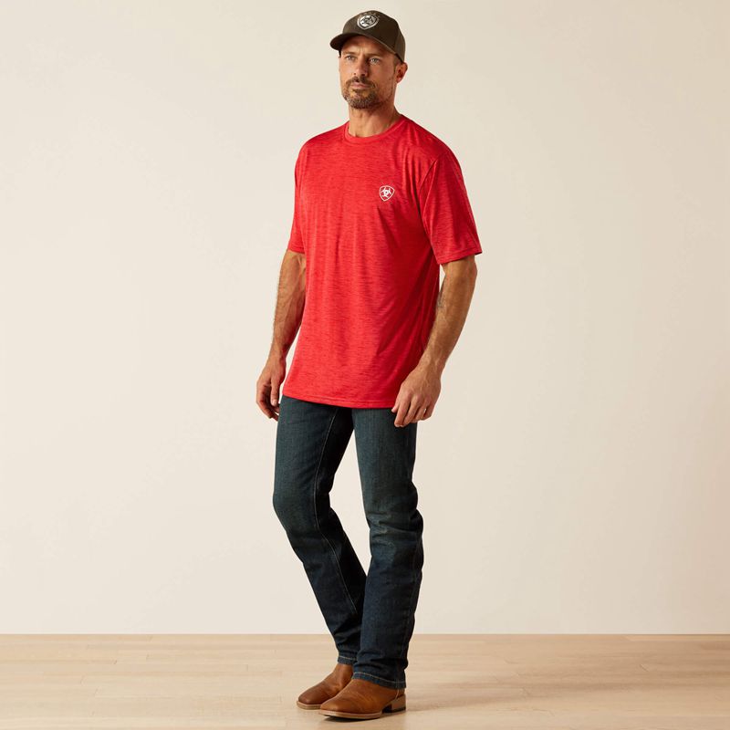 Ariat Charger Crestline T-Shirt Chili Pepper Homme | NKE-23290634