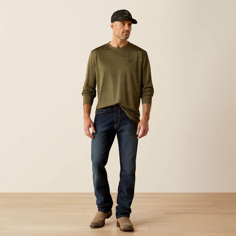 Ariat Charger Camo Slice T-Shirt Vert Olive Homme | SLH-80358028